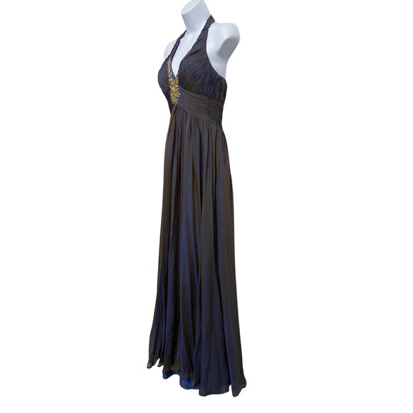 Whimsical Babydoll Halter Neck Silk Formal Dress 4 Fairy Prom Gala Ball Event - Picture 2 of 12